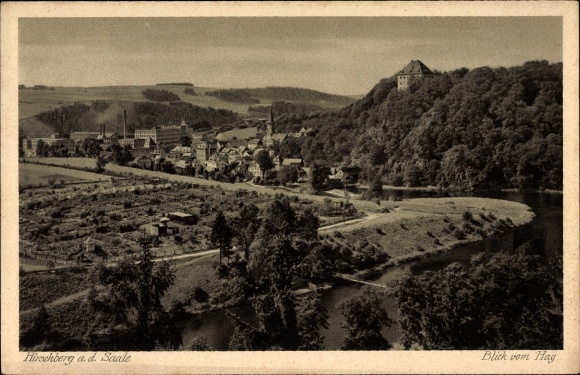 PC Hirschberg an der Saale, view from Hag to the city, gardens