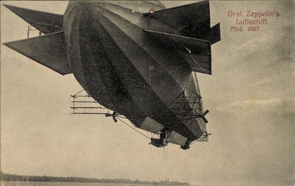 Ak Friedrichshafen am Bodensee, Graf Zeppelins Luftschiff, 1907