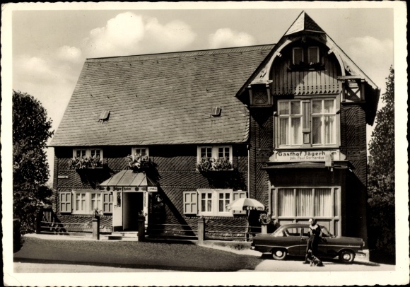 Postcard Churches on the victory, Gasthof Jägerheim