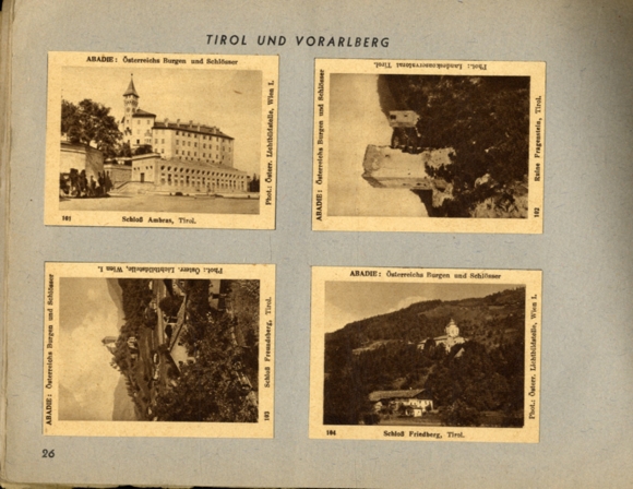 Austria&#39;s castles and palaces I collective picture album Abadie cigarette paper, cigarette tube factory
