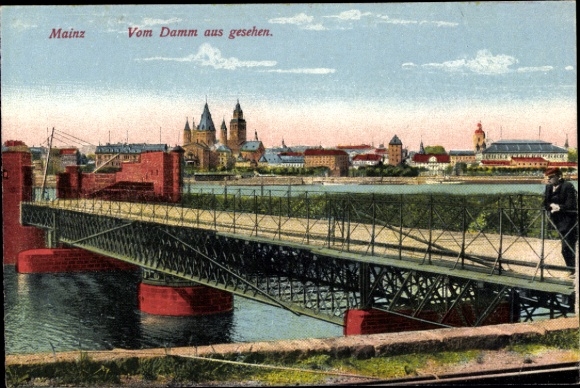 Picture of Mainz on the Rhine, bridge, cityscape, architecture, river