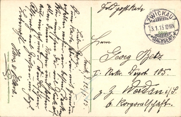 Postcard Zwickau in Saxony, train station, tram