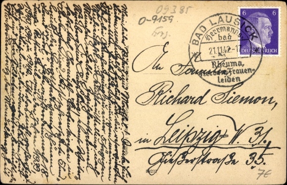 Postcard Lugau in the Ore Mountains, at the town hall
