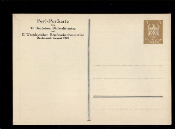 Postwaardestuk Ak 32e Duitse Filatelistendag 1926, PP 77 C6