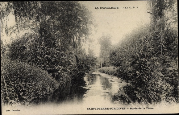 Postcard Saint-Pierre-sur-Dives Calvados, Banks of the Dives