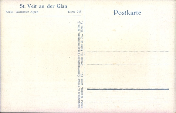 Postcard Sankt Veit an der Glan Carinthia, square with fountain