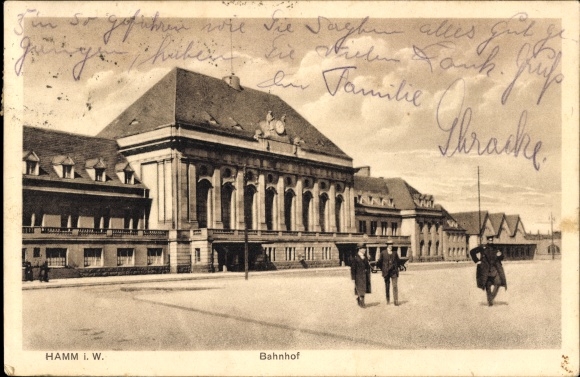 Ak Hamm in Westfalen, Bahnhof