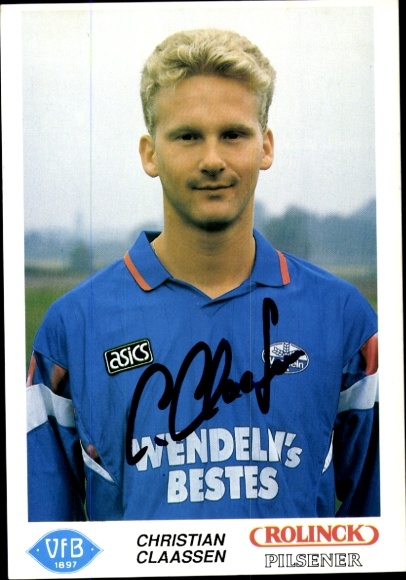 Autograph card footballer Christian Claassen, VfB Oldenburg, autograph