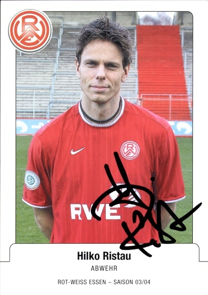 Autogrammkarte Fußballer Hilko Ristau, Rot Weiss Essen, Autogramm