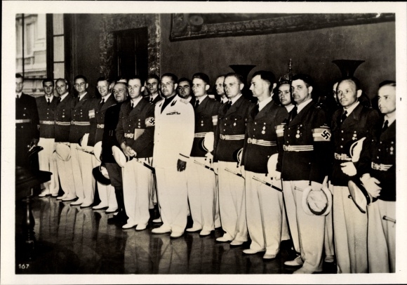 Photo H. Hoffmann, Italian Foreign Minister Count Ciano, HJ leader delegation in Rome, June 1939