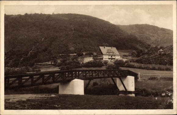 Postcard Gemünd Schleiden Eifel, youth hostel near the Urfttalsperre