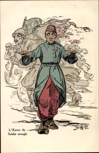 Artist PC L&#39;Oeuvre du soldat aveugle, blind French soldier