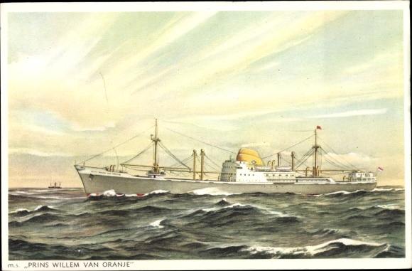 Ak MS Prins Willem van Oranje, vrachtschip, Oranje Lijn