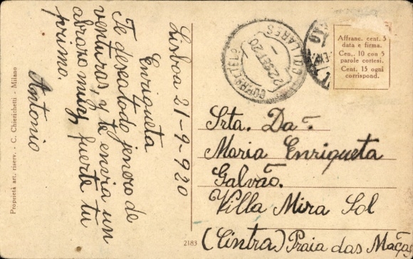 Artist Postcard Bertiglia, A., Dog licks crying child's face