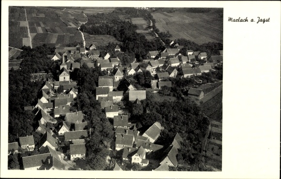 Ak Marlach Schöntal in Württemberg, Fliegeraufnahme