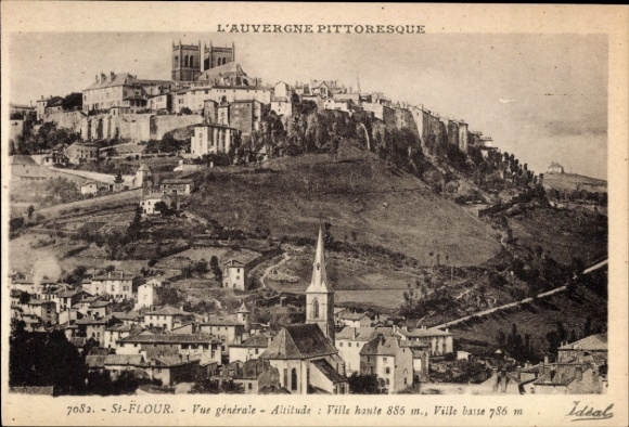 CPA Saint-Flour Cantal, Vue générale