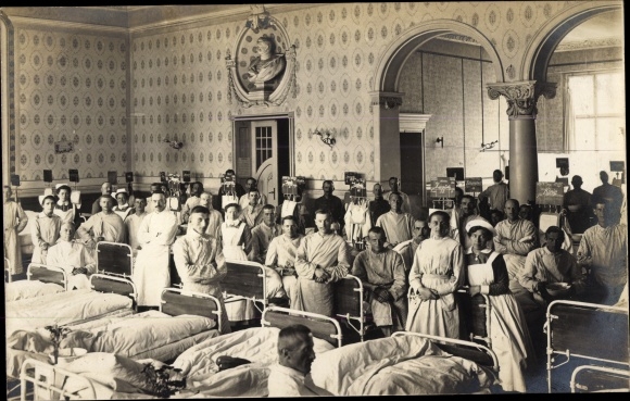 Photo Gliwice Gleiwitz Upper Silesia, Netherlands Red Cross Hospital, Bovenzaal July 1917