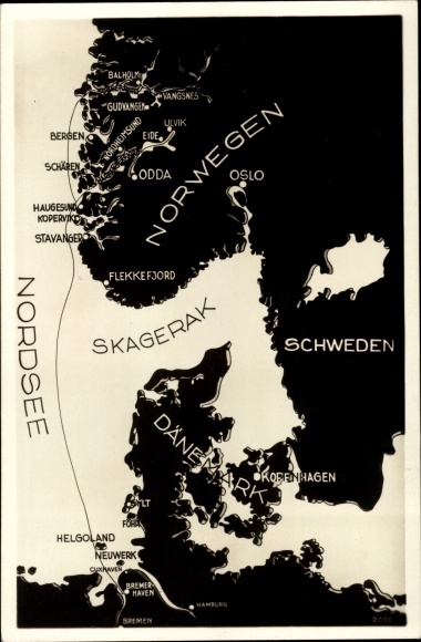 Mapy Ak Trasa w Hardanger i Sognefjord w Norwegii, Szwecji, Danii