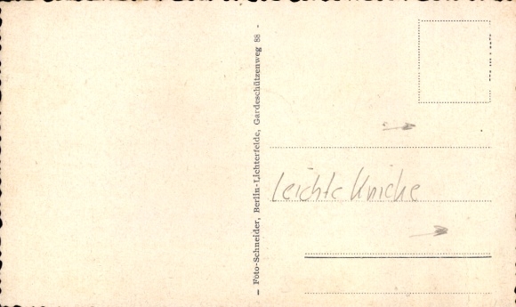 Postcard Berlin Steglitz Lichterfelde, Army Fireworks School, Building 5