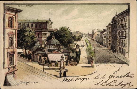 Artist Chromo-Litho Schmohl, P., Hanover in Lower Saxony, Georgstrasse