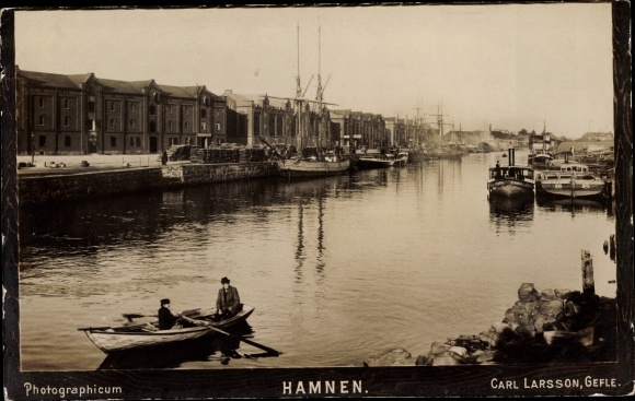 foto Gefle Gävle Zweden, Hamnen, Haven
