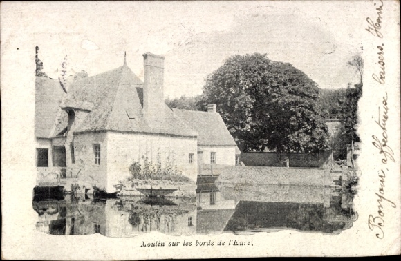 CPA Moulin sur les bords de l'Eure, Teilansicht