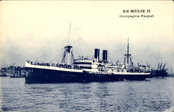Ak Paquebo S.S. Medie II, Compagnie Paquet, CNP