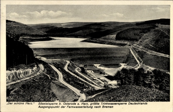 KP Osterode im Harz, Sösetalsperre, ściana zapory