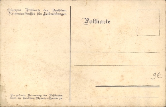 Artist Postcard Hofer, G., Olympic Games 1928, Javelin Throw, German Reich Committee for Physical Exercises