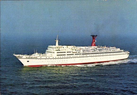 Postcard steamship TS Hamburg, Deutsche Atlantic Line