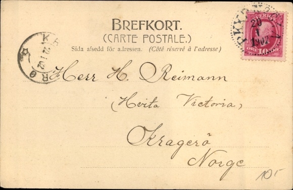 Postcard Falkenberg Schweden, Railway Station, Bahnhof
