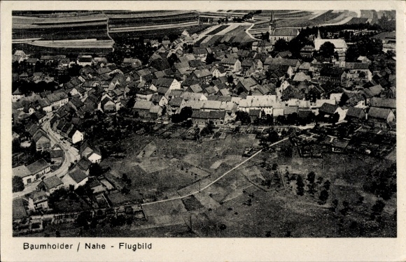 Ak Baumholder in Westrich, luchtfoto