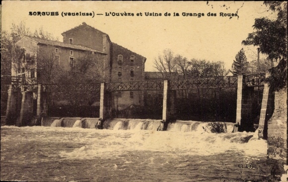 CPA Sorgues Vaucluse, Usine, Grange des Roues