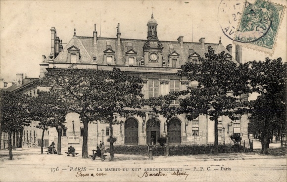 Ak Parijs 13., gemeentehuis