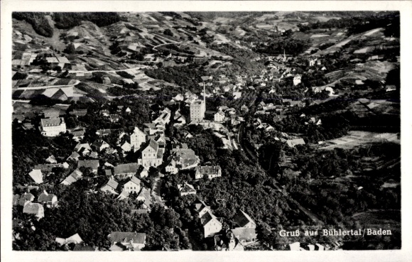Ak Bühlertal im Schwarzwald, Fliegeraufnahme