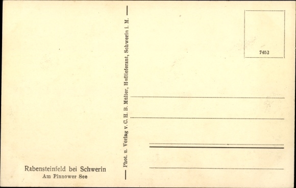 Postcard Raben Steinfeld Rabensteinfeld in Mecklenburg, Am Pinnower See, panorama, island