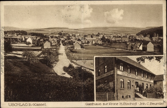 PC Uschlag Staufenberg in Lower Saxony, Gasthaus zur Krone, total view