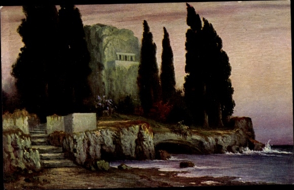 Artist Postcard Hoy, W., Loneliness, Island, Stairs, Degi 1154