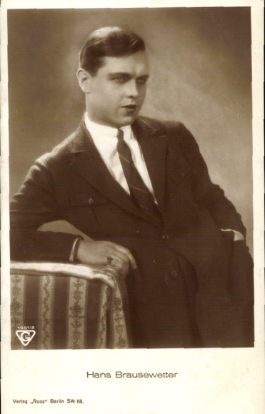 Ak Schauspieler Hans Brausewetter, Portrait, Ross Verlag 1051/2