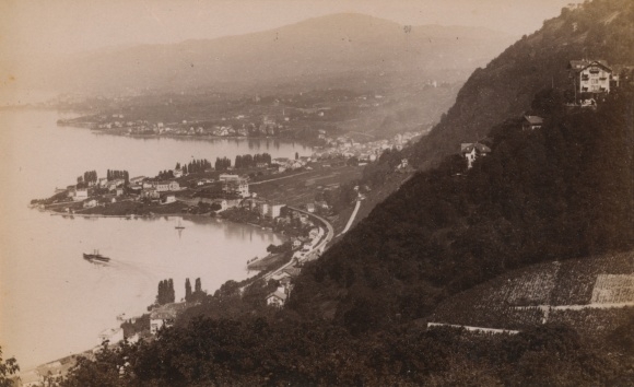 Photo Clarens Vernex Montreux Canton of Vaud, Panorama, Territet, Glion, August 1891