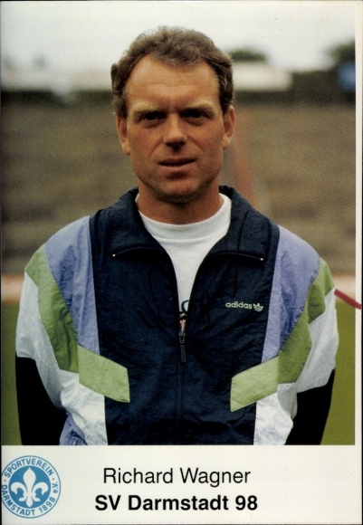 Autogrammkarte Fußballer Richard Wagner, SV Darmstadt 98, Autogramm