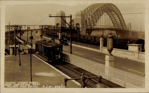PC Sydney Australia, Harbor Bridge, Tram, Milsons Point Station