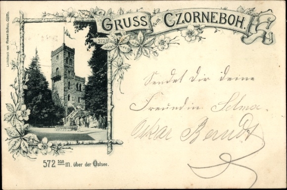 Ak Cunewalde in der Oberlausitz, Czorneboh, toren