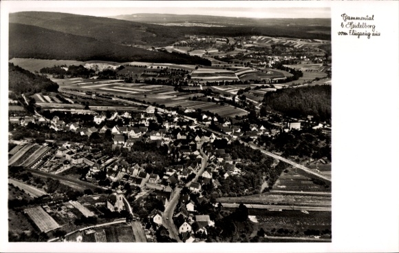 Postcard Bammental in Baden, aerial photograph