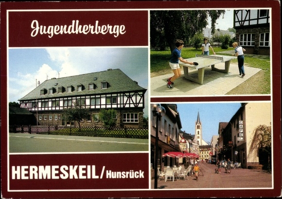 Postcard Hermeskeil im Hunsrück, youth hostel, Adolf Kolping Str. 4, city view