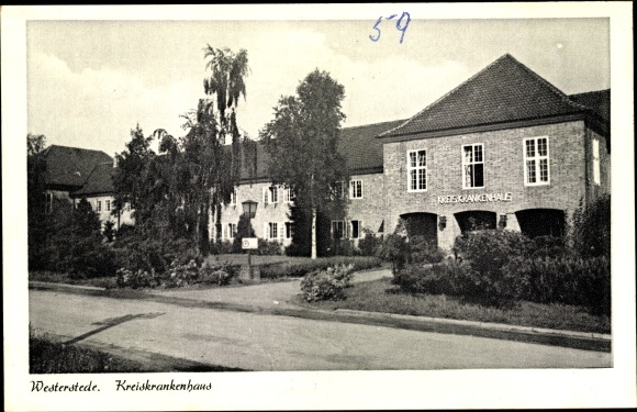 Postcard Westerstede in Ammerland, district hospital