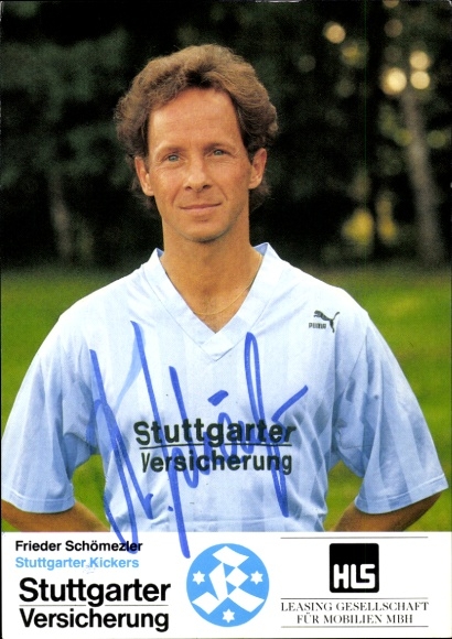 Autograph card fitness coach Frieder Schömezler, SV Stuttgarter Kickers, autograph