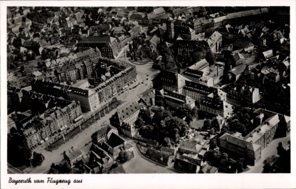 Ak Bayreuth in Oberfranken, Fliegeraufnahme