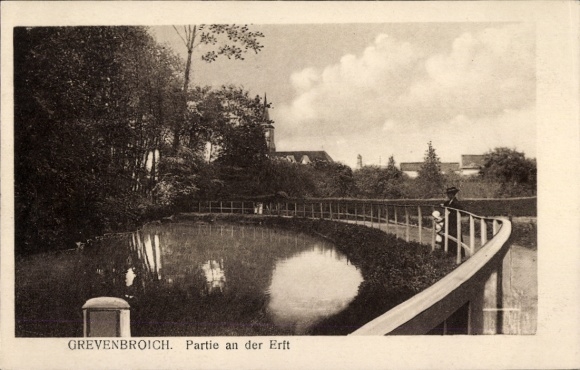 Ak Grevenbroich in Westfalen, Erft, Brücke