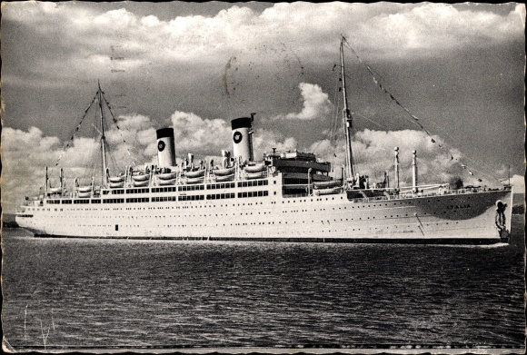 Ak Passagierschiff MS Italia, Home Lines